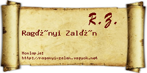 Ragányi Zalán névjegykártya